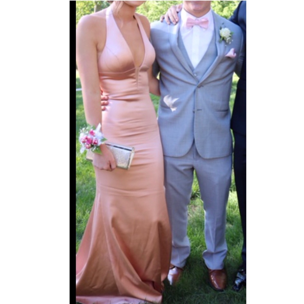 Blush pink Sherri hill prom dress